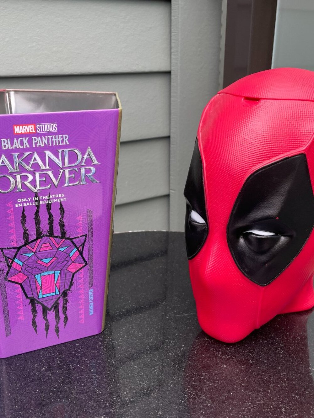Deadpool 2 EAT ME Popcorn Bucket Black Panther Wakanda Forever Marvel Collector